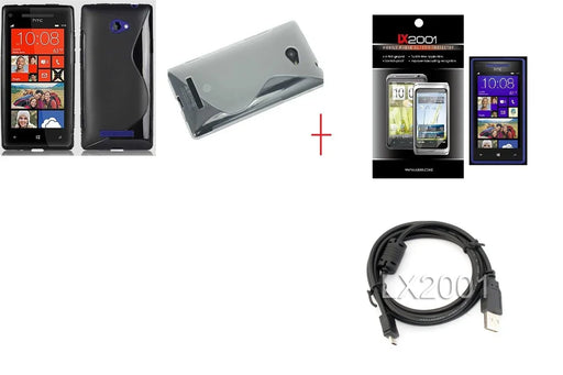 HTC 8X Case USB PC Cable Screen Protector - LX2001 - Homewares, Outdoor, Phone Accessories, Cases, Speakers, Headphones + More -
