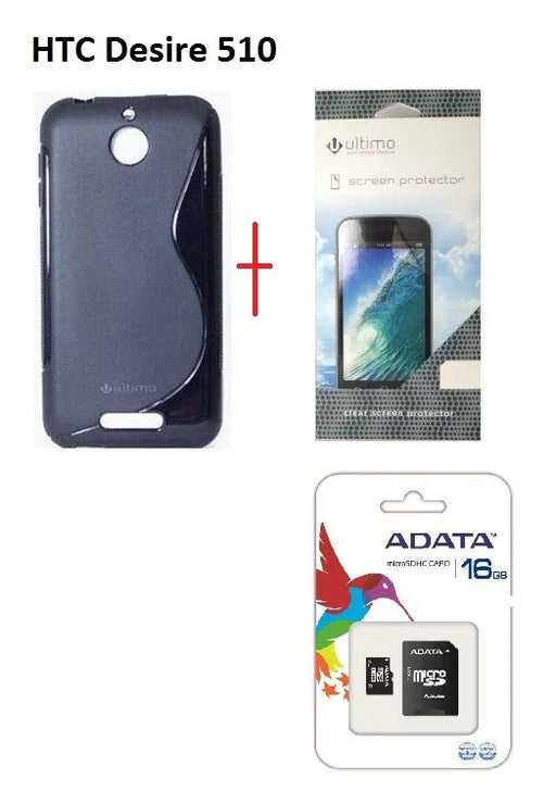 HTC Desire 510 Gel Case 16GB MicroSD Card SP - LX2001 - Homewares, Outdoor, Phone Accessories, Cases, Speakers, Headphones + More -