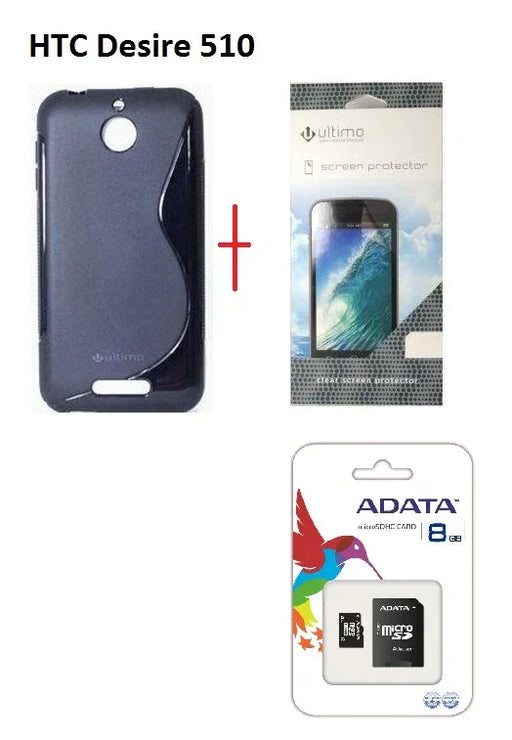 HTC Desire 510 Gel Case 8GB MicroSD Card SP - LX2001 - Homewares, Outdoor, Phone Accessories, Cases, Speakers, Headphones + More -