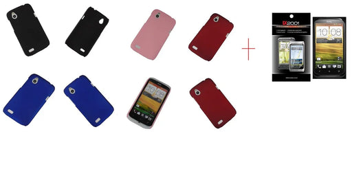 HTC Desire X Rubber Hard Case + Screen Protector - LX2001 - Homewares, Outdoor, Phone Accessories, Cases, Speakers, Headphones + More -