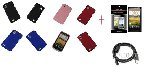 HTC Desire X Rubber Case USB PC Cable SP - LX2001 - Homewares, Outdoor, Phone Accessories, Cases, Speakers, Headphones + More -