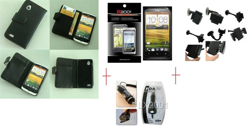 HTC Desire X Leather Case Car Charger Holder - LX2001 - Homewares, Outdoor, Phone Accessories, Cases, Speakers, Headphones + More -