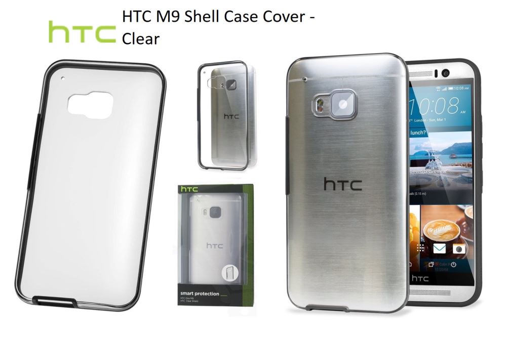 HTC M9 Shell Case Cover - Clear 99H20073-00