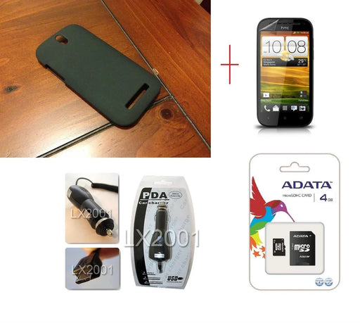 HTC One SV Hard Rubber Case 4GB MicroSD Charger - LX2001 - Homewares, Outdoor, Phone Accessories, Cases, Speakers, Headphones + More -