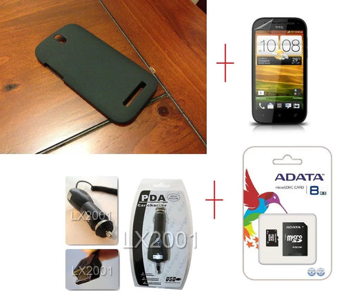HTC One SV Hard Rubber Case 8GB MicroSD Charger - LX2001 - Homewares, Outdoor, Phone Accessories, Cases, Speakers, Headphones + More -