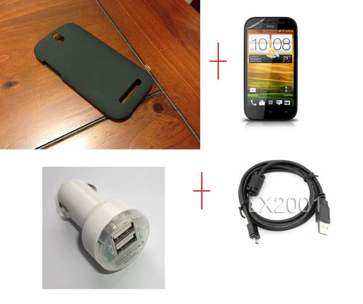 HTC One SV Hard Rubber Case PC Cable Car Charger - LX2001 - Homewares, Outdoor, Phone Accessories, Cases, Speakers, Headphones + More -