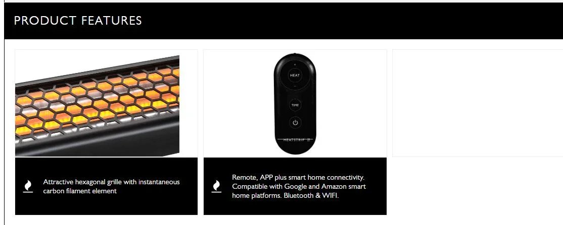 Heatstrip Heat Strip Intense with remote & App Outdoor Outside Heater 3200W - LX2001 - Homewares, Outdoor, Phone Accessories, Cases, Speakers, Headphones + More -