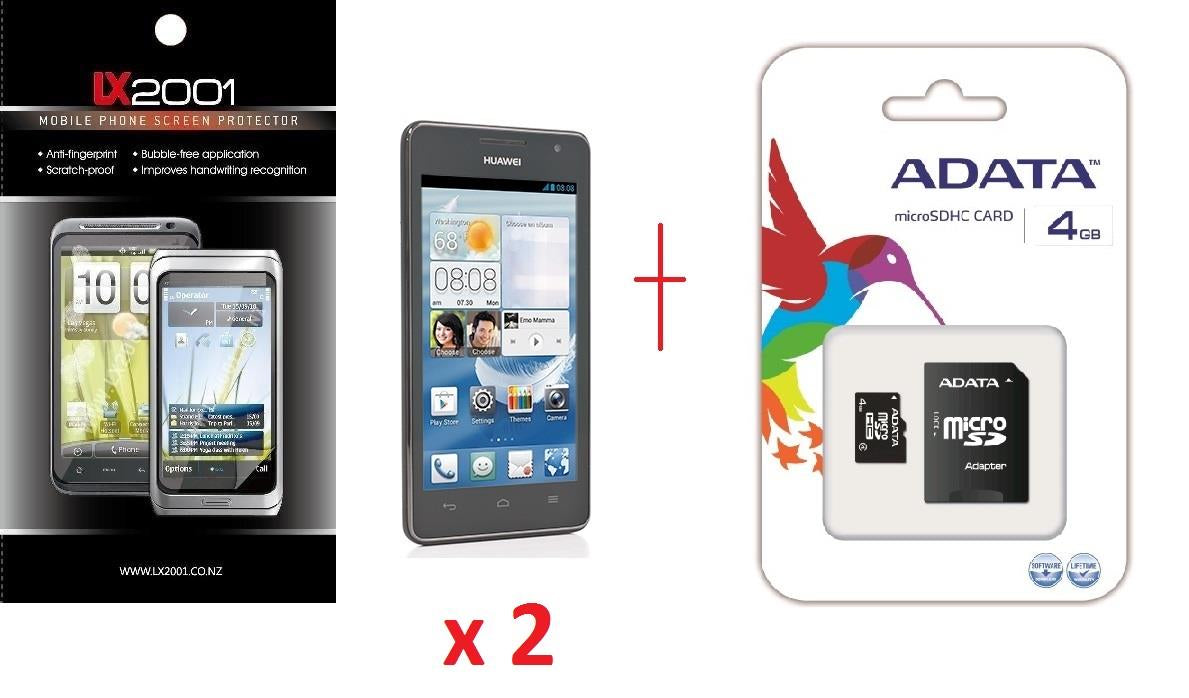 Huawei Ascend G526 Screen Protector + 4GB MicroSD