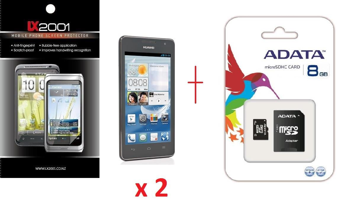 Huawei Ascend G526 Screen Protector + 8GB MicroSD