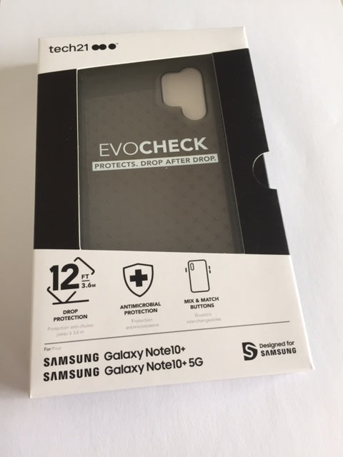 Tech21 Samsung Galaxy Note 10 Plus / Note 10+ Evo Check Case - Smokey Black T21-7361 5056234730836