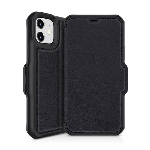ITSKINS Apple iPhone 12 Mini 5.4" Hybrid Folio Leather Wallet Case - Black 4894465411893