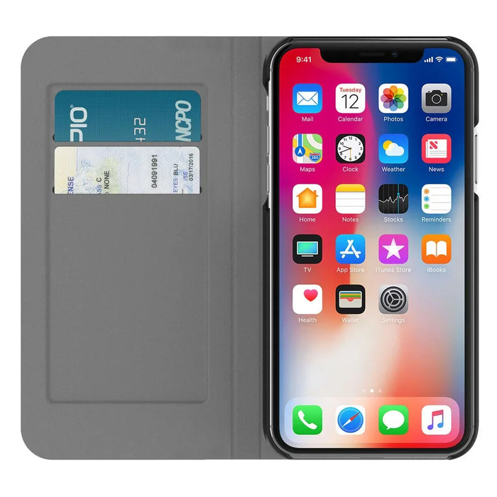 Incipio Apple iPhone X Esquire Series Folio Wallet Case - Gray Grey IPH-1650-GRY - LX2001 - Homewares, Outdoor, Phone Accessories, Cases, Speakers, Headphones + More -