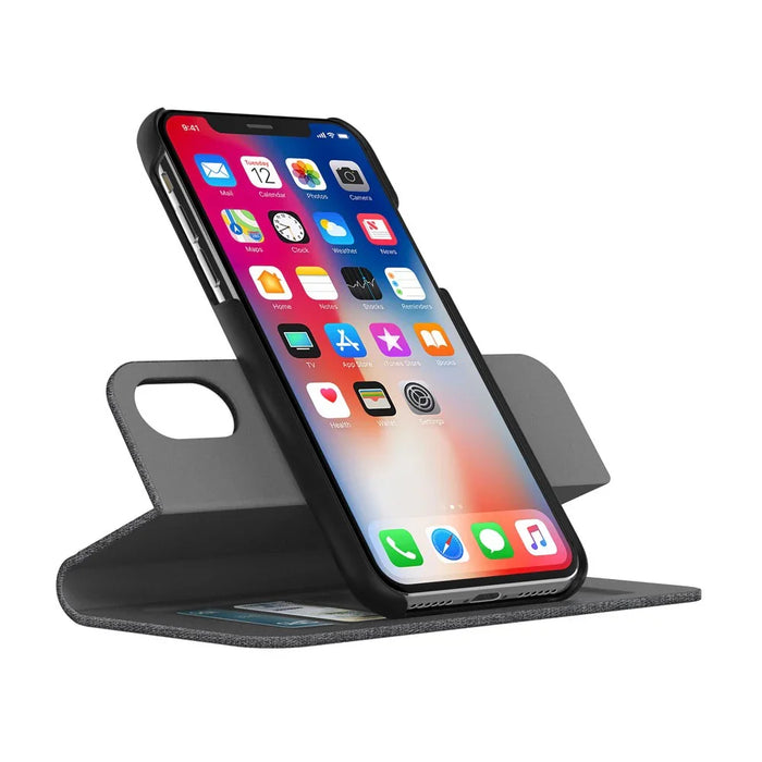 Incipio Apple iPhone X Esquire Series Folio Wallet Case - Gray Grey IPH-1650-GRY - LX2001 - Homewares, Outdoor, Phone Accessories, Cases, Speakers, Headphones + More -