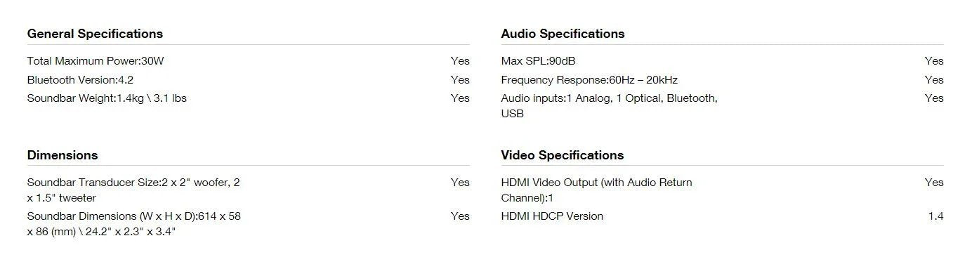 JBL Bar Studio 2 / 2.0 Channel Soundbar with Bluetooth JBLBARSBLKAS 050036338974 - LX2001 - Homewares, Outdoor, Phone Accessories, Cases, Speakers, Headphones + More -