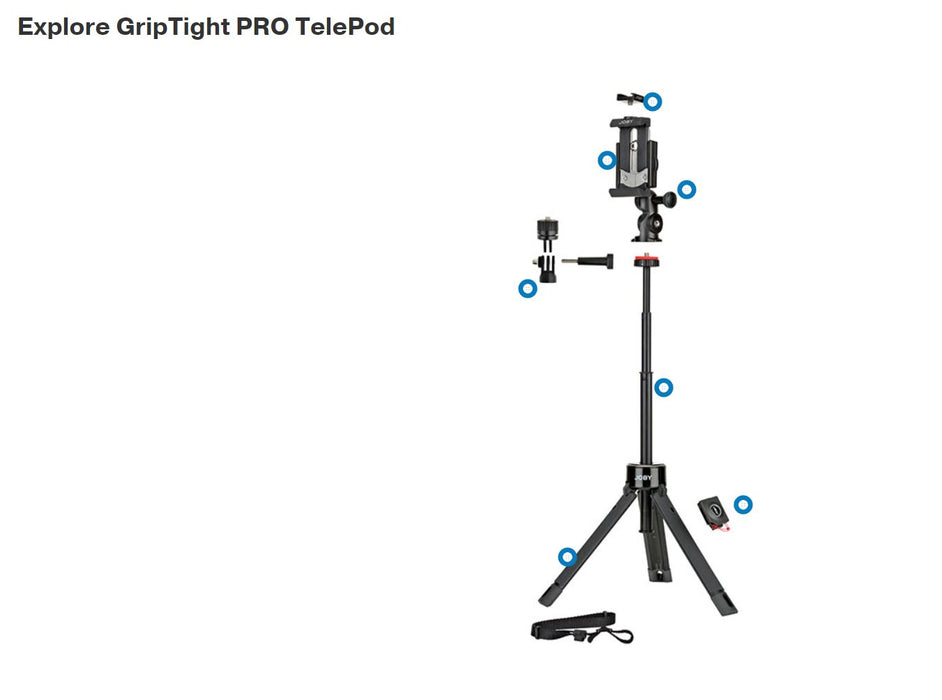 Joby GripTight PRO 2 TelePod Telescoping Tripod JB01534