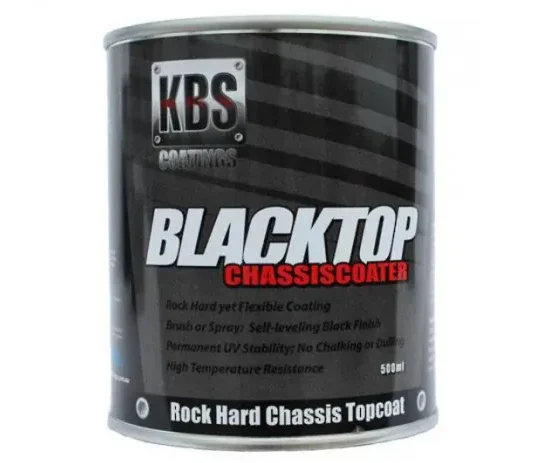 KBS Blacktop Permanent UV Top Coat Chassis Coater Gloss Black 500ML 8301 - LX2001 - Homewares, Outdoor, Phone Accessories, Cases, Speakers, Headphones + More -