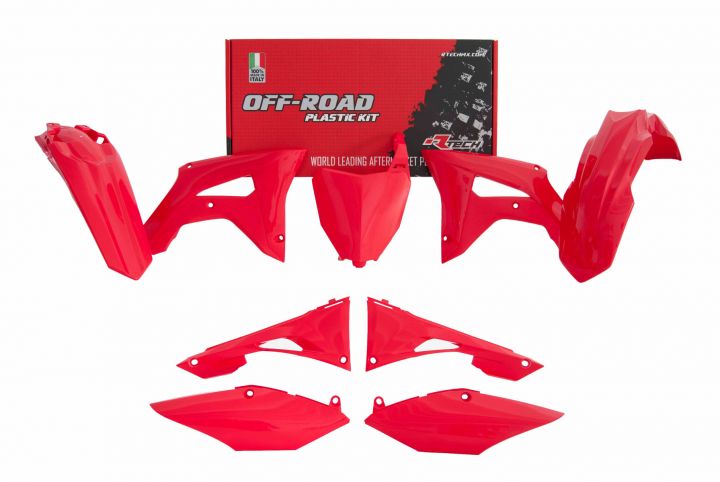 PLASTIC RTECH FRONT/REAR FENDER RADIATORSHROUD SIDEPANEL AIRBOX COVER&FRONT NUMBERPLATE CRF450/250R