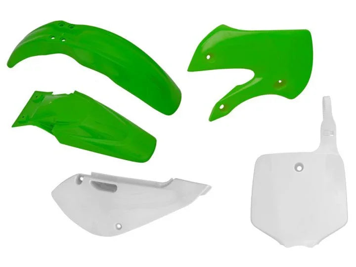 PLASTIC KIT RTECH FRONT/REAR FENDER &amp;RADIATORSHROUD GREEN SIDEPANEL &amp;FRONT NUMBERPLATE KAWASAKI KX65 - LX2001 - Homewares, Outdoor, Phone Accessories, Cases, Speakers, Headphones + More -