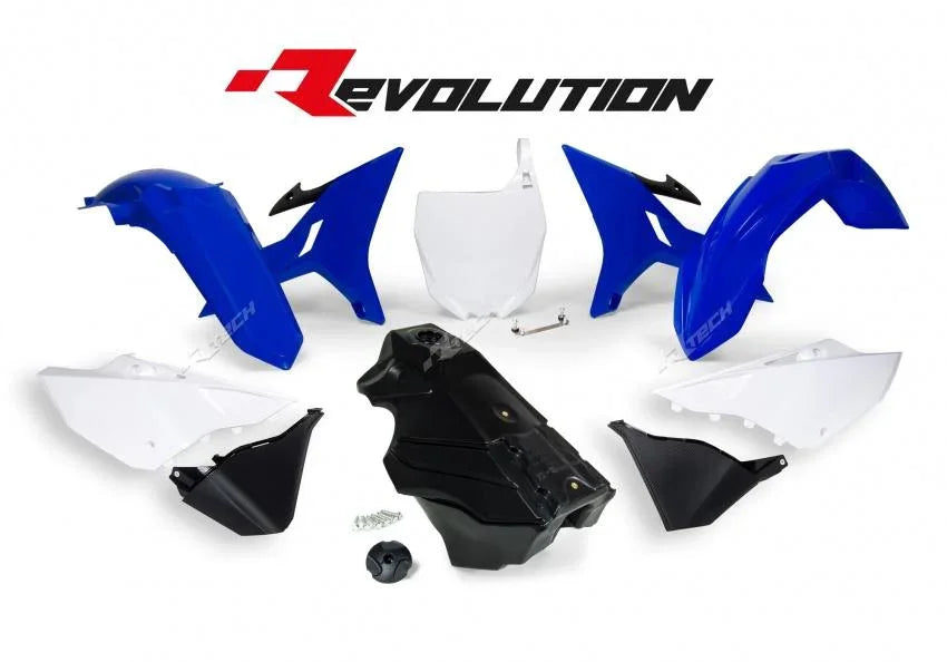 REVOLUTION PLASTICS KIT YAMAHA YZ125 YZ250 YZ250X 02-21 BLUE WHITE - LX2001 - Homewares, Outdoor, Phone Accessories, Cases, Speakers, Headphones + More -
