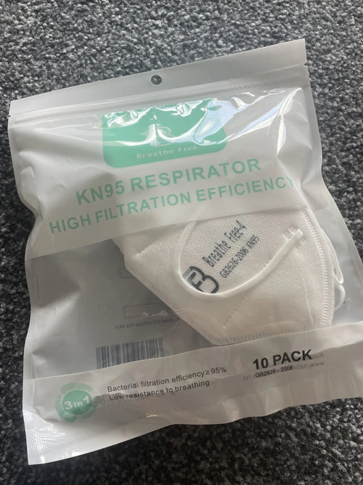 10 Pack KN95 Respirator Mask Breathe Free Face Mask - LX2001 - Homewares, Outdoor, Phone Accessories, Cases, Speakers, Headphones + More -