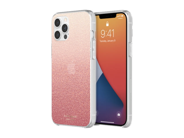 KSNY Apple iPhone 12 Pro Max 6.7" Hardshell Case - Glitter Ombre Sunset Pink KSIPH-154-GLOSN 191058122445