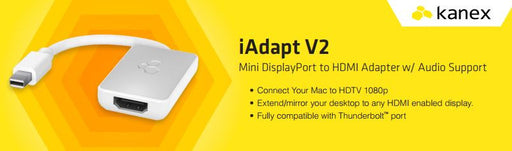 Kanex iAdapt Mini DisplayPort to HDMI Adapter Audio Support