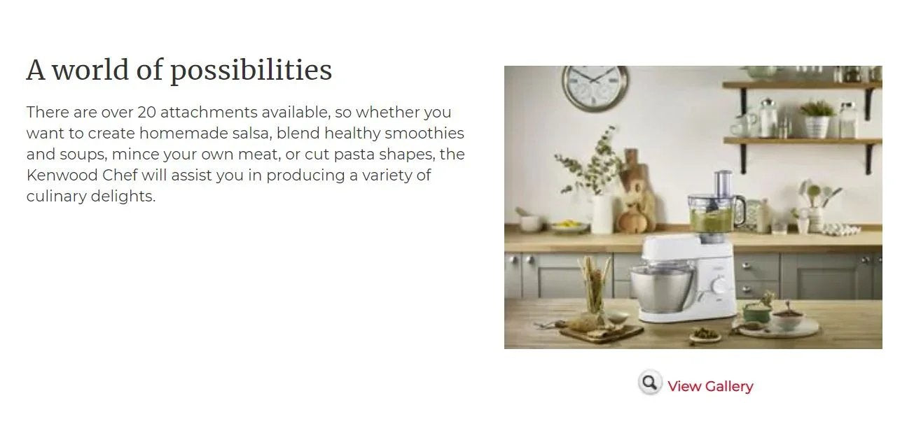 Kenwood Chef Mixer Kitchen Machine - White KVC3100W 5011423193199 - LX2001 - Homewares, Outdoor, Phone Accessories, Cases, Speakers, Headphones + More -