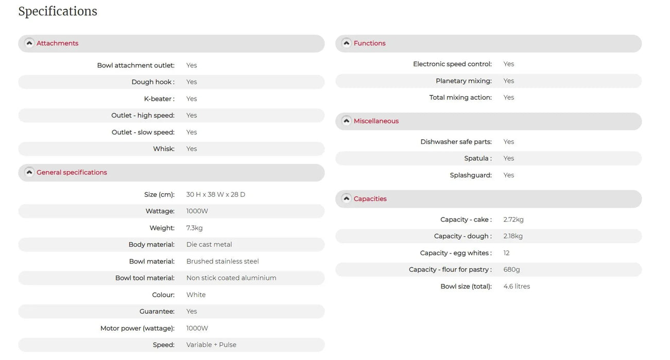 Kenwood Chef Mixer Kitchen Machine - White KVC3100W 5011423193199 - LX2001 - Homewares, Outdoor, Phone Accessories, Cases, Speakers, Headphones + More -