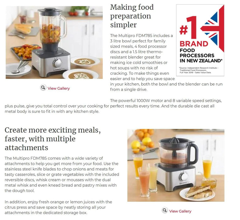 Kenwood Multipro Classic Food Processor FDM785BA 5011423177779 - LX2001 - Homewares, Outdoor, Phone Accessories, Cases, Speakers, Headphones + More -