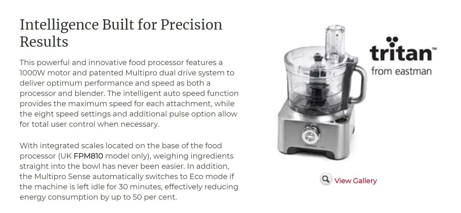Kenwood Multipro Sense Food Processor Silver FPM810 5011423171524 - LX2001 - Homewares, Outdoor, Phone Accessories, Cases, Speakers, Headphones + More -