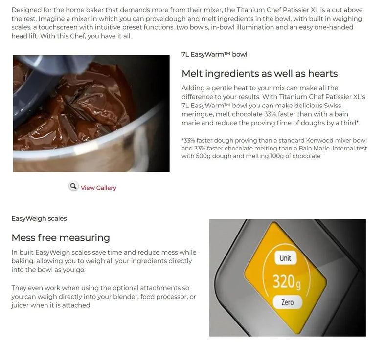 Kenwood Titanium Chef Patissier Stand Mixer XL KWL90004SI 5011423001807 - LX2001 - Homewares, Outdoor, Phone Accessories, Cases, Speakers, Headphones + More -