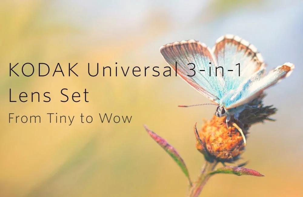 Kodak Universal 3-in-1 Universal Lens Set KDLN-BLSI-00G-0E1 - LX2001 - Homewares, Outdoor, Phone Accessories, Cases, Speakers, Headphones + More -