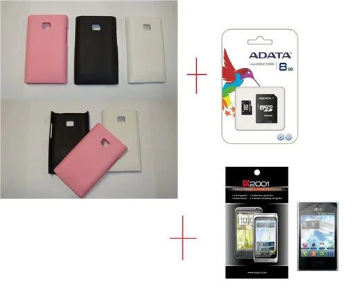 LG Optimus L3 E400 Hard Case 8GB Card - LX2001 - Homewares, Outdoor, Phone Accessories, Cases, Speakers, Headphones + More -