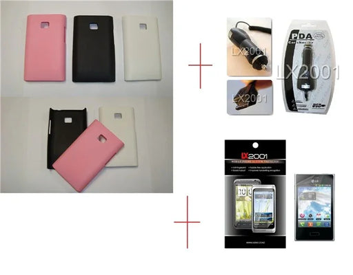LG Optimus L3 E400 GEL Case + Car Charger - LX2001 - Homewares, Outdoor, Phone Accessories, Cases, Speakers, Headphones + More -