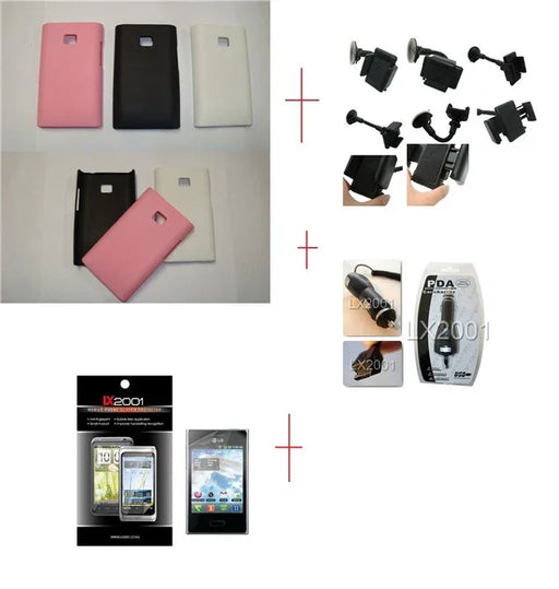 LG Optimus L3 E400 Hard Case SP Car Charger Kit - LX2001 - Homewares, Outdoor, Phone Accessories, Cases, Speakers, Headphones + More -