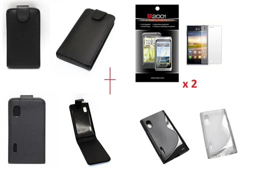 LG Optimus L5 E610 Leather + Gel Case + 2 x SP - LX2001 - Homewares, Outdoor, Phone Accessories, Cases, Speakers, Headphones + More -
