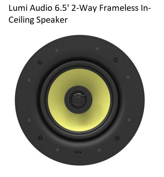 LUMI AUDIO 6.5" 2-Way Frameless In-Ceiling Speaker FLC-6