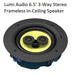 LUMI AUDIO 6.5' 3-Way Stereo Frameless In-Ceiling Speaker FLC-62 - LX2001 - Homewares, Outdoor, Phone Accessories, Cases, Speakers, Headphones + More -