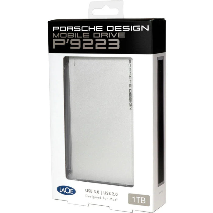 LaCie 1TB Portable HHD USB 3.0 Porsche Design - Silver STET1000400 - LX2001 - Homewares, Outdoor, Phone Accessories, Cases, Speakers, Headphones + More -