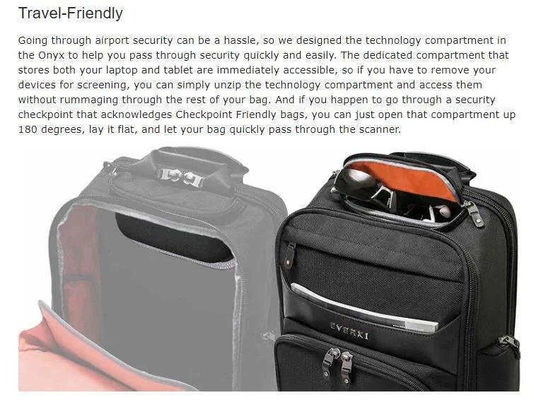 Laptop Backpak EVERKI 15.6" - Onyx Black EKP132 - LX2001 - Homewares, Outdoor, Phone Accessories, Cases, Speakers, Headphones + More -