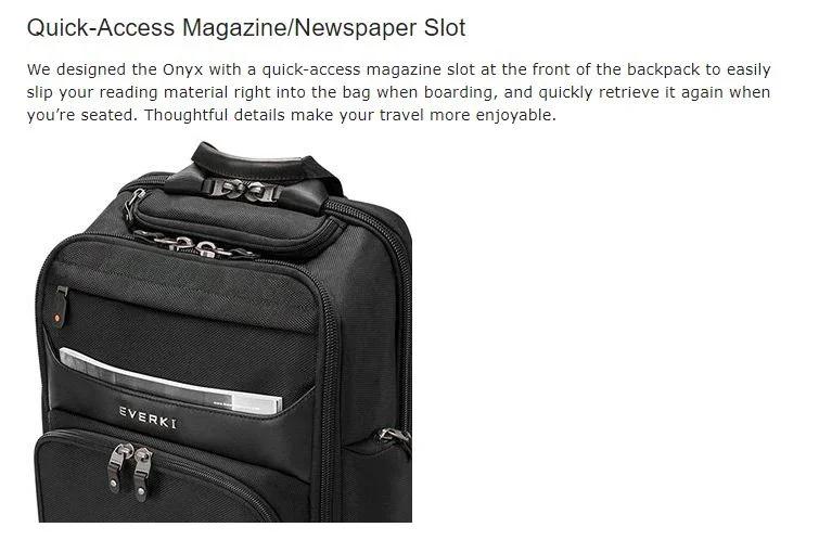 Laptop Backpak EVERKI 15.6" - Onyx Black EKP132 - LX2001 - Homewares, Outdoor, Phone Accessories, Cases, Speakers, Headphones + More -