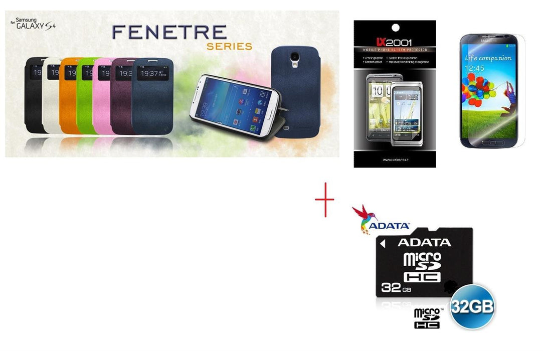 Le Nouveau Fenetre Series-protective case for Samsung Galaxy S4 + SP + 32GB MicroSD Card