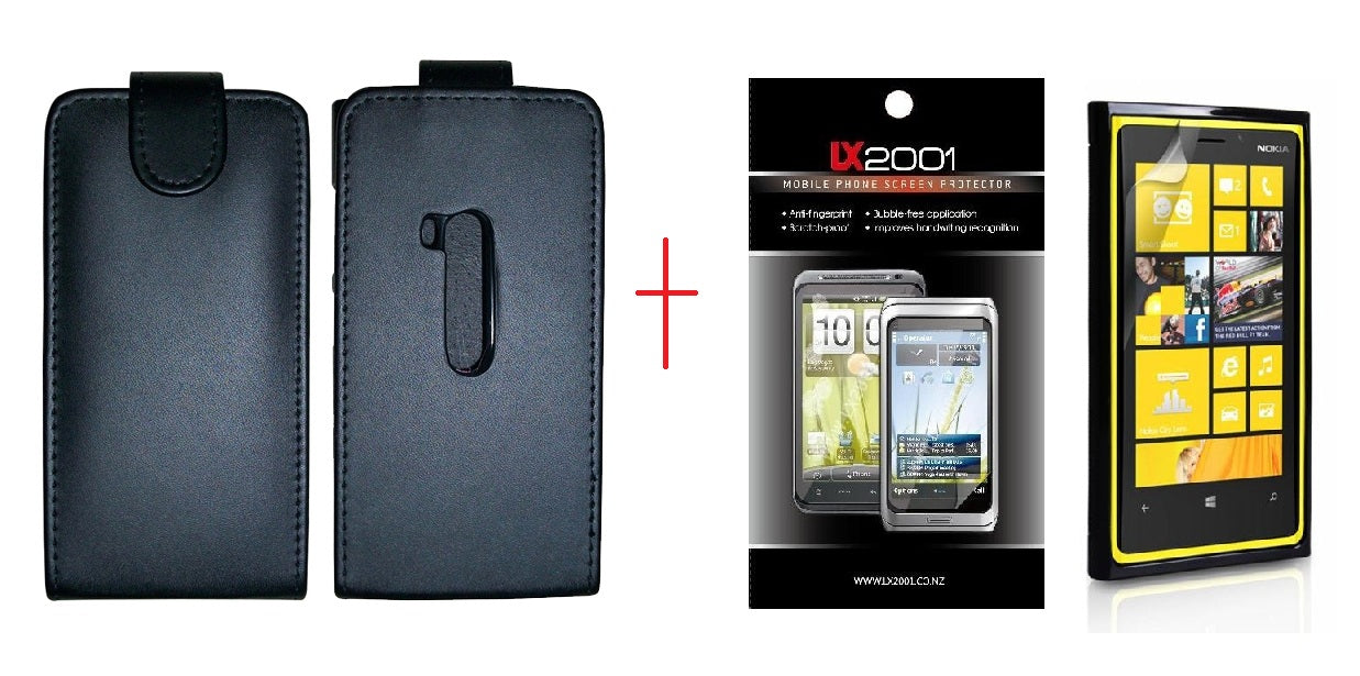 Nokia Lumia 920 Leather Case + Screen Protector
