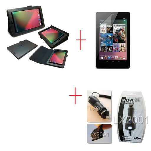 Asus Google Nexus 7 Leather Case + Car Charger - LX2001 - Homewares, Outdoor, Phone Accessories, Cases, Speakers, Headphones + More -
