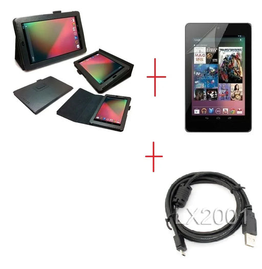Asus Google Nexus 7 Leather Case + USB PC Cable - LX2001 - Homewares, Outdoor, Phone Accessories, Cases, Speakers, Headphones + More -