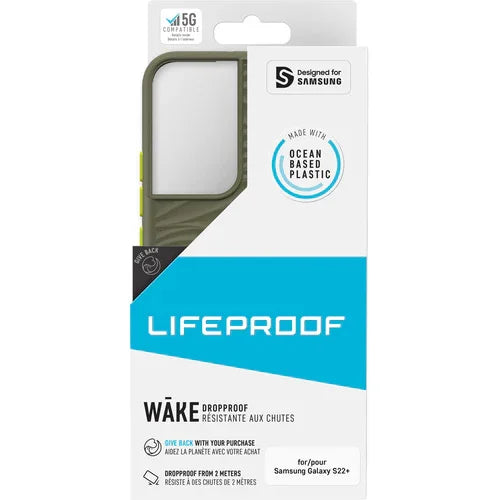 Lifeproof Samsung Galaxy S22+ 6.6" WĀKE Case - Gambit Green (Olive/Lime) - LX2001 - Homewares, Outdoor, Phone Accessories, Cases, Speakers, Headphones + More -