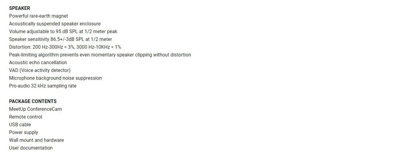 Logitech MeetUp 4K ConferenceCam Conference Camera 960-001101 - LX2001 - Homewares, Outdoor, Phone Accessories, Cases, Speakers, Headphones + More -