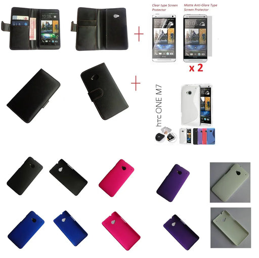 HTC ONE M7 Leather Gel Hard Case Screen Protector - LX2001 - Homewares, Outdoor, Phone Accessories, Cases, Speakers, Headphones + More -