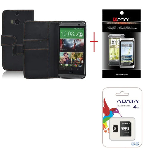 HTC ONE M8 Leather Case + SP + 4GB MicroSD Card - LX2001 - Homewares, Outdoor, Phone Accessories, Cases, Speakers, Headphones + More -