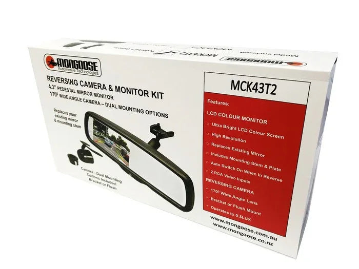 Mongoose 4.3" PEDESTAL MIRROR + CAMERA - LX2001 - Homewares, Outdoor, Phone Accessories, Cases, Speakers, Headphones + More -